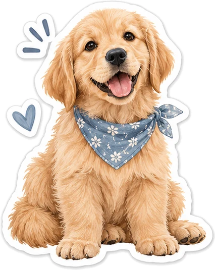 Puppy sticker