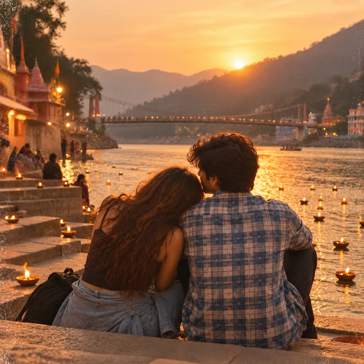 Sunset at the ghat