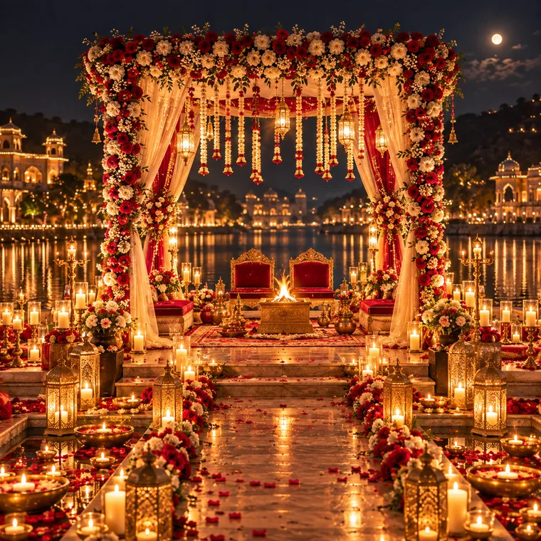 Mandap by the lake